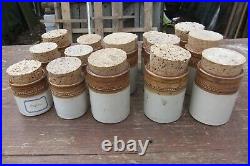 15 x Vintage Doulton of Lambeth Ltd. Salt Glazed Stoneware containers