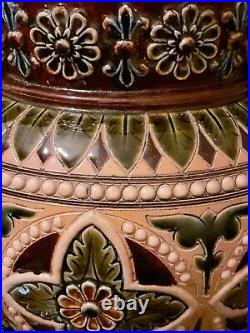 A Doulton Lambeth Vase George Hugo Tabor 1881-1889 Art Nouveau Possibly Unique