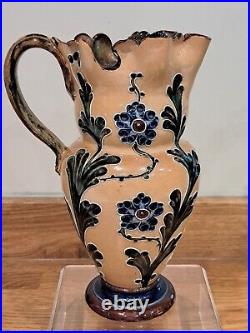 A Fabulously Ornate Organic Art Nouveau Doulton Lambeth Jug by Mark V Marshall