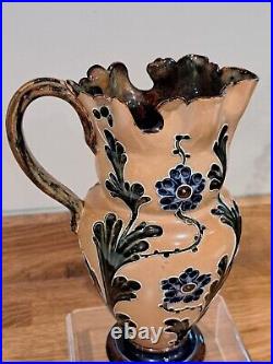 A Fabulously Ornate Organic Art Nouveau Doulton Lambeth Jug by Mark V Marshall