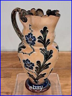 A Fabulously Ornate Organic Art Nouveau Doulton Lambeth Jug by Mark V Marshall