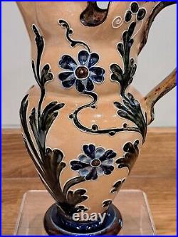 A Fabulously Ornate Organic Art Nouveau Doulton Lambeth Jug by Mark V Marshall