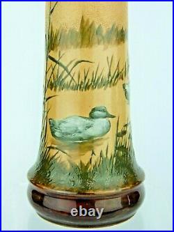 A Gorgeous Doulton Lambeth Vase Decorated with Swimming Ducks- Florence Barlow