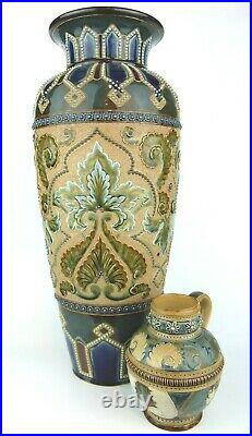 A Monumental Doulton Lambeth Persian Inspired Stoneware Vase Eliza Simmance