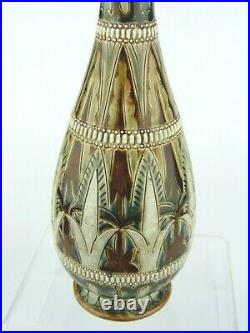 A Rare Doulton Lambeth Sterling Silver Rimmed Vase by Frank Butler. Date 1875. #2