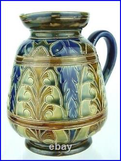 A Rare Doulton Lambeth Victorian Period Jug by George Hugo Tabor. Dated 1881