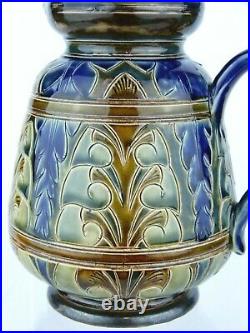 A Rare Doulton Lambeth Victorian Period Jug by George Hugo Tabor. Dated 1881
