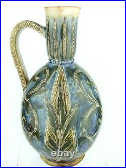 A Really Lovely Early Doulton Lambeth Pitcher by Frank Butler. Dated 1875