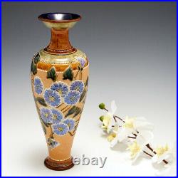 A Royal Doulton Lambeth Stoneware Vase decorated by Florence C Roberts c1905
