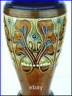 A Striking Royal Doulton Lambeth Art Nouveau Vase by Frank Butler. Circa 1900
