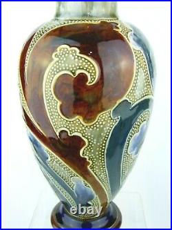 A Stunning Doulton Lambeth Organic Art Nouveau Vase by Mark V Marshall