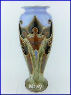 A Stunning Royal Doulton Lambeth Organic Art Nouveau Vase by Frank Butler