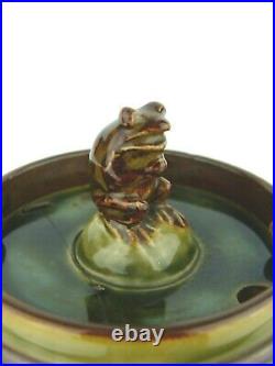 A Super Doulton Lambeth Teapot Frog Finial & Ornamental Carp- George Tinworth