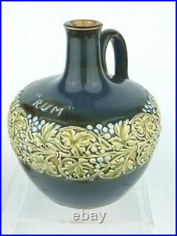 A Superb Doulton Lambeth Art Nouveau Rum Spirit Flask