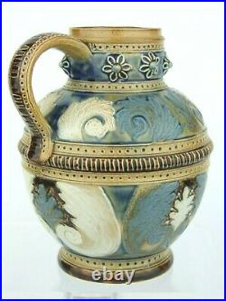 A Very Early Doulton Lambeth Stoneware Jug by Eliza Simmance. Her first year