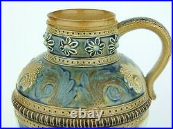 A Very Early Doulton Lambeth Stoneware Jug by Eliza Simmance. Her first year