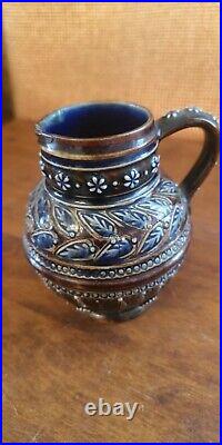 Antique 1880 Doulton Lambeth Pottery jug/ewer Victorian Stoneware