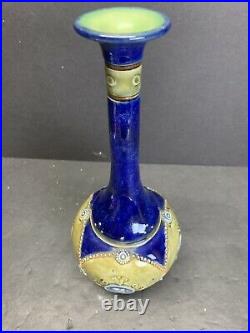 Antique 19th C. Royal Doulton Lambeth Slater Stoneware Signed 11.25 Tall Vase