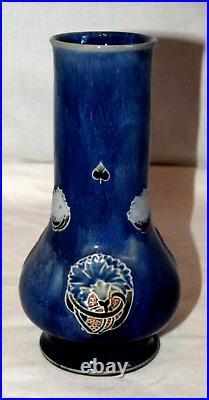 Antique Art Nouveau Royal Doulton Lambeth Stoneware Vase Lily Partington 7.25H
