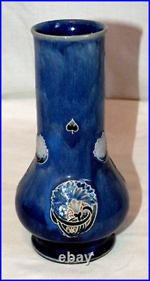 Antique Art Nouveau Royal Doulton Lambeth Stoneware Vase Lily Partington 7.25H