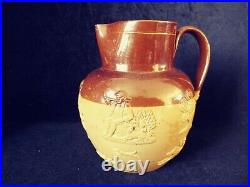 Antique Doulton & Co Limited Lambeth 16cm Stoneware Salt Glaze Harvest Jug c1880