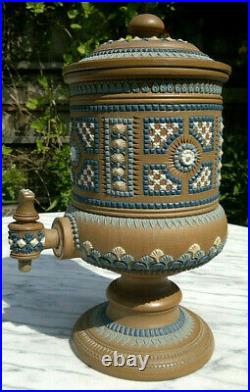 Antique Doulton Lambeth Silicon Stoneware Water Filter Urn 13.5 Tall