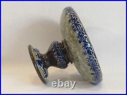 Antique Doulton Lambeth Stoneware Comport Decorated And Signed By Maud Bowden