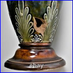 Antique Doulton Lambeth Vase Impressed Mark 8724 Stoneware For Repair 23cm tall