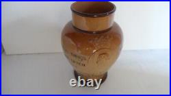 Antique Doulton Lambeth stoneware Vase commemorating Benjamin Disraeli