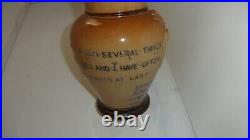 Antique Doulton Lambeth stoneware Vase commemorating Benjamin Disraeli