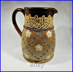 Antique Doulton Lambeth stoneware jug c 1880 United Kingdom