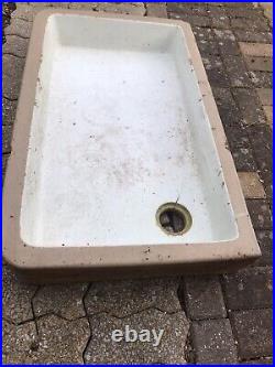 Antique Doulton and Co And Enamel Trough Sinks 2x