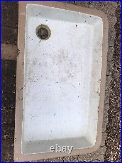 Antique Doulton and Co And Enamel Trough Sinks 2x