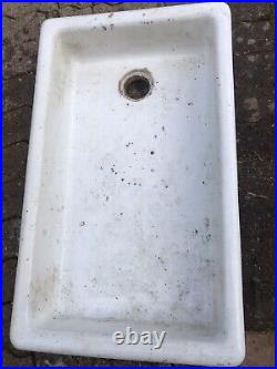 Antique Doulton and Co And Enamel Trough Sinks 2x