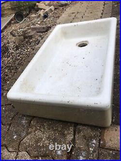 Antique Doulton and Co And Enamel Trough Sinks 2x