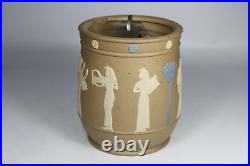 Antique Early 1900s Doulton Lambeth Silicon Egyptian Decoration Tobacco Jar