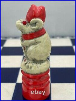 Antique George Tinworth Royal Doulton Mouse Chess Bishop