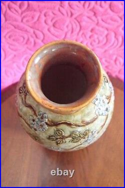 Antique Large Rare Pattern Royal Doulton Lambeth Ceramic Vase