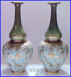 Antique Pair of Dalton Slater Art Nouveau Vases Stunning