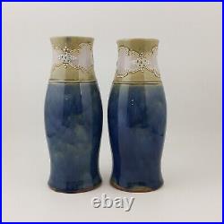 Antique Pair of Royal Doulton Lambeth Vases 8079 6653 RD