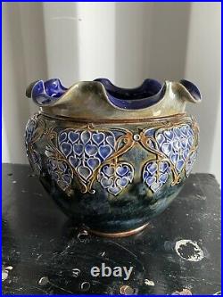 Antique Rare Royal Doulton Lambeth Stoneware Early 1900s Bowl