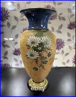 Antique Royal Doulton Lambeth Slaters Vase Earthenware Enamels Art Nouveau 1900
