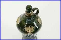 Antique Royal Doulton, Lambeth Stoneware, Decanter/Whisky Bottle With Stopper