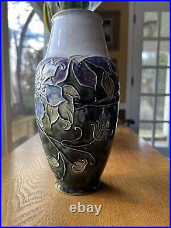 Antique Royal Doulton Lambeth Stoneware Vase, Signed