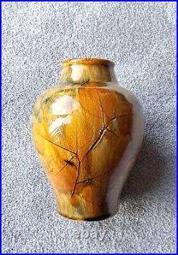 Antique Royal Doulton Lambeth Vase with autumn leaves