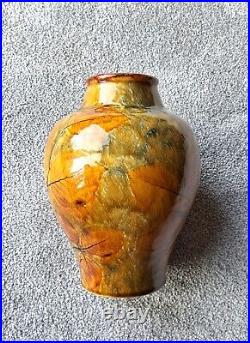 Antique Royal Doulton Lambeth Vase with autumn leaves