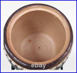 Antique Royal Doulton Slaters Patent Lambeth Stoneware Tobacco Jar. Signed BN