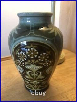 Antique Royal Doulton Vase Lambeth Eliza Simmance Art Nouveau Rare 1883 Signed