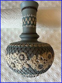 Antique Royal English DOULTON LAMBETH Stoneware Period Silicon Ware 1884 Vase