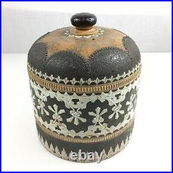 Antique Stoneware Doulton Lambeth Cheese Dome Bell Cover Relief Decoration
